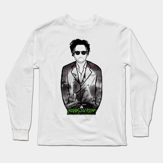 Tim Burton (Frankenweenie) Portrait Long Sleeve T-Shirt by Youre-So-Punny